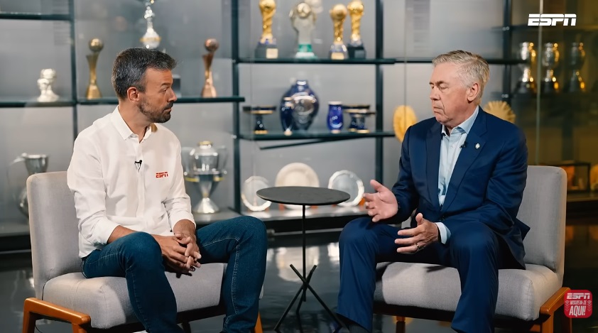 Carlo Ancelotti em entrevista à ESPN